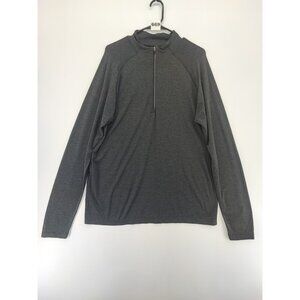 Lululemon Men’s Surge Black Warm 1/2 Zip Weathered Shirt Size XL